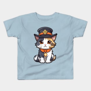 Cat Tama Super Station Master | Japan Cat Tama Kids T-Shirt